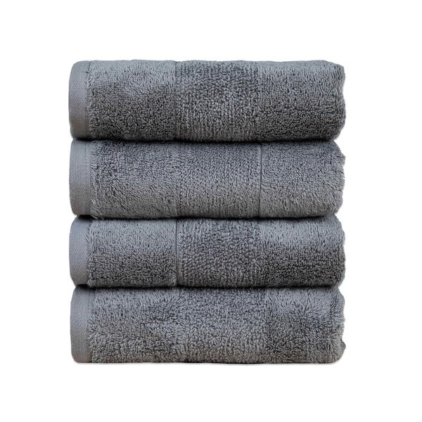 Aston & Arden Turkish SOLID Dark Grey Hand Towels , 4PK HT-TS-1832-5.4-PTR